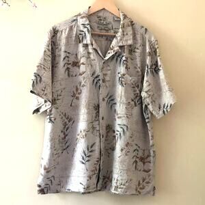 Batik Bay Shirt 100% Silk Short Sleeve Size XL